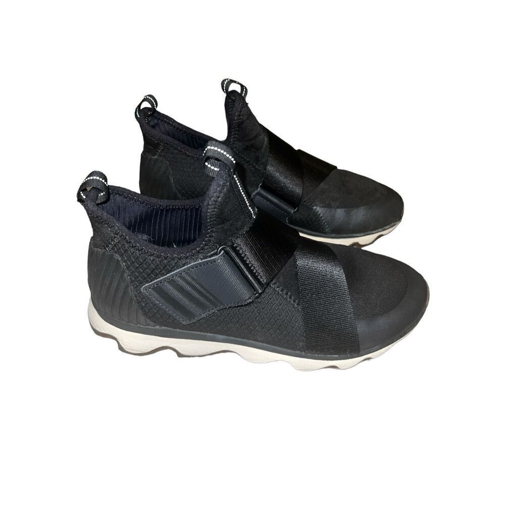 ✨Sorel Kinetic Black Mesh Front Strap High Top Athletic Sz 8.5 Sneakers✨ - Picture 4 of 10